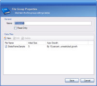 File Group and Data File Editor